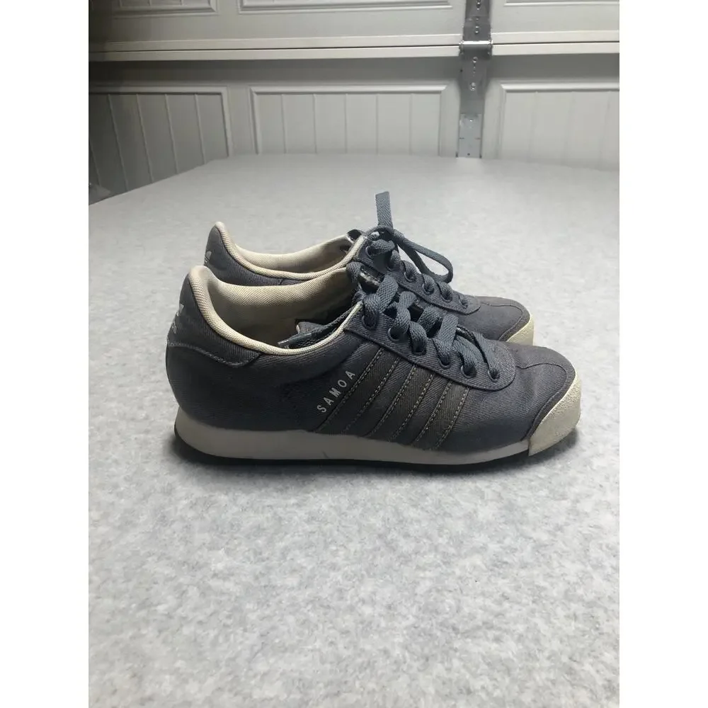 Adidas Samoa Shoes Mens Size 7.5 Blue Gray Tennis Walking Low Top